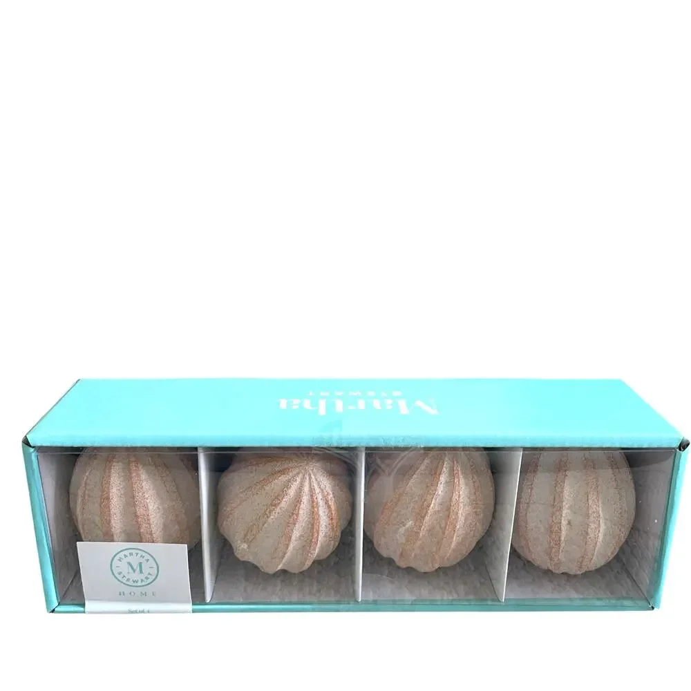 Martha Stewart Pink Terracotta Resin Eggs Set of 4 Easter Spring Decor New